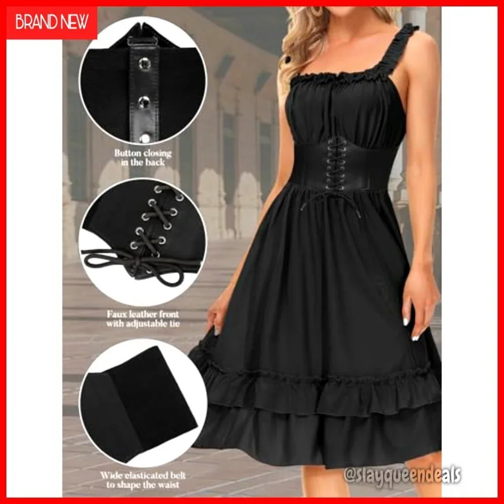 Vintage Lace-Up Corset Belt Elastic Waist Cinch for Costumes & Daily Wear